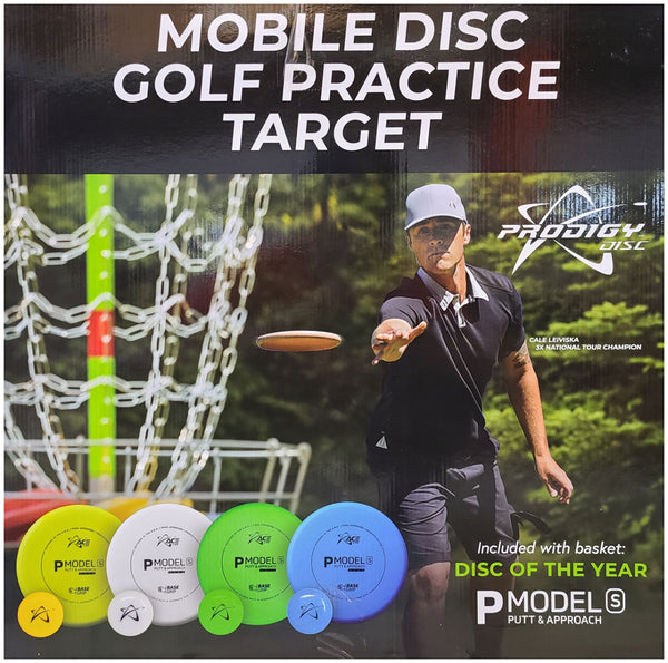 Mobile Disc Golf Target With Bag, 4 Discs And 4 Minis